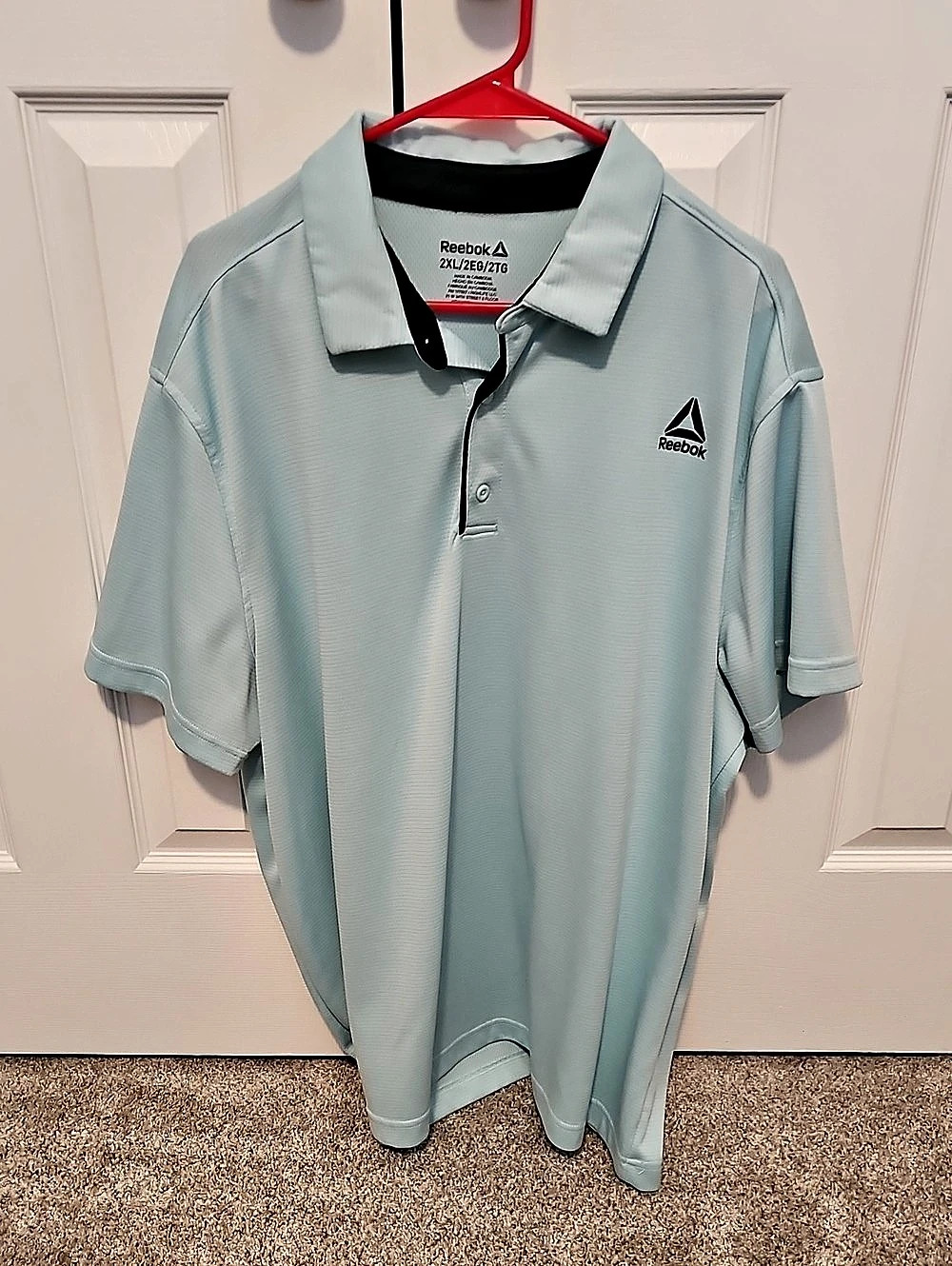 Reebok Men's Bonded Pique Polo Shirt Blue 2XL